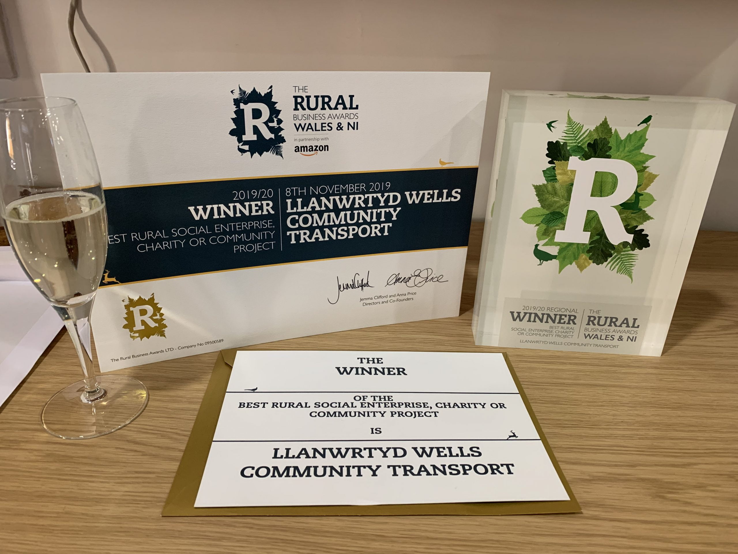 Double Award Winners!! “Best Rural Social Enterprise (Wales & N.I.)” and “Serving Rural Communities Award” 2019-20