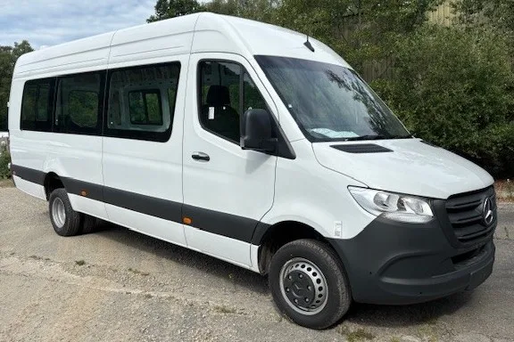 Photo of the new minibus ready for conversion